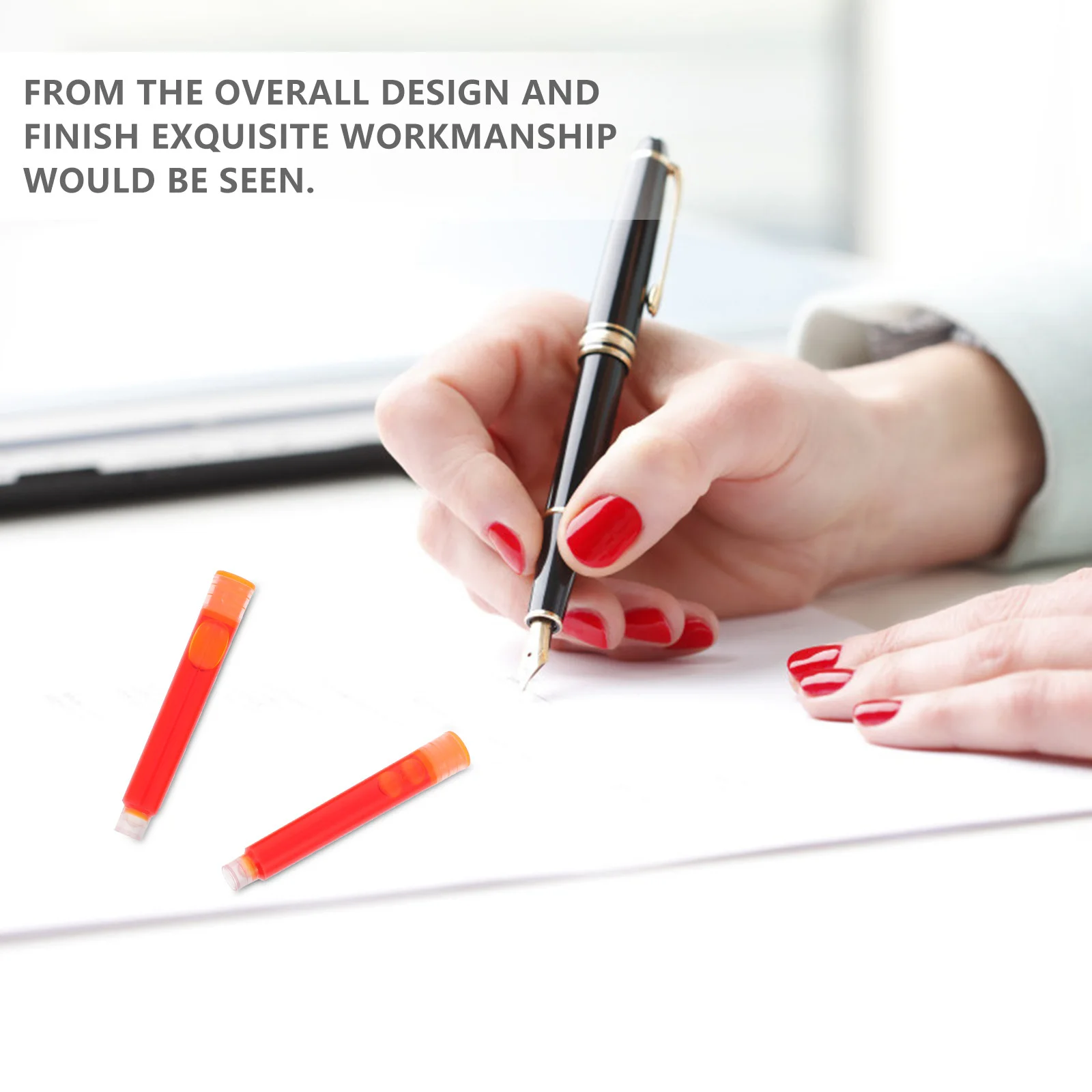 

50 шт., высококачественная пластиковая авторучка, инструмент для заправки чернил, гладкие струящиеся чернила для практики каллиграфии, универсальное впитывающее устройство