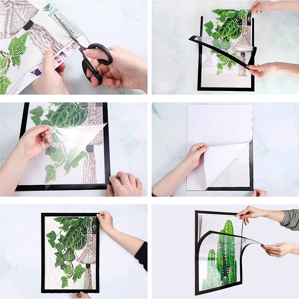 1/2/4PCS Picture Frame 12x16 Inch Magnetic DIY Art Frame Black For Painting Certificates Posters Home Decor Commemorative Gifts