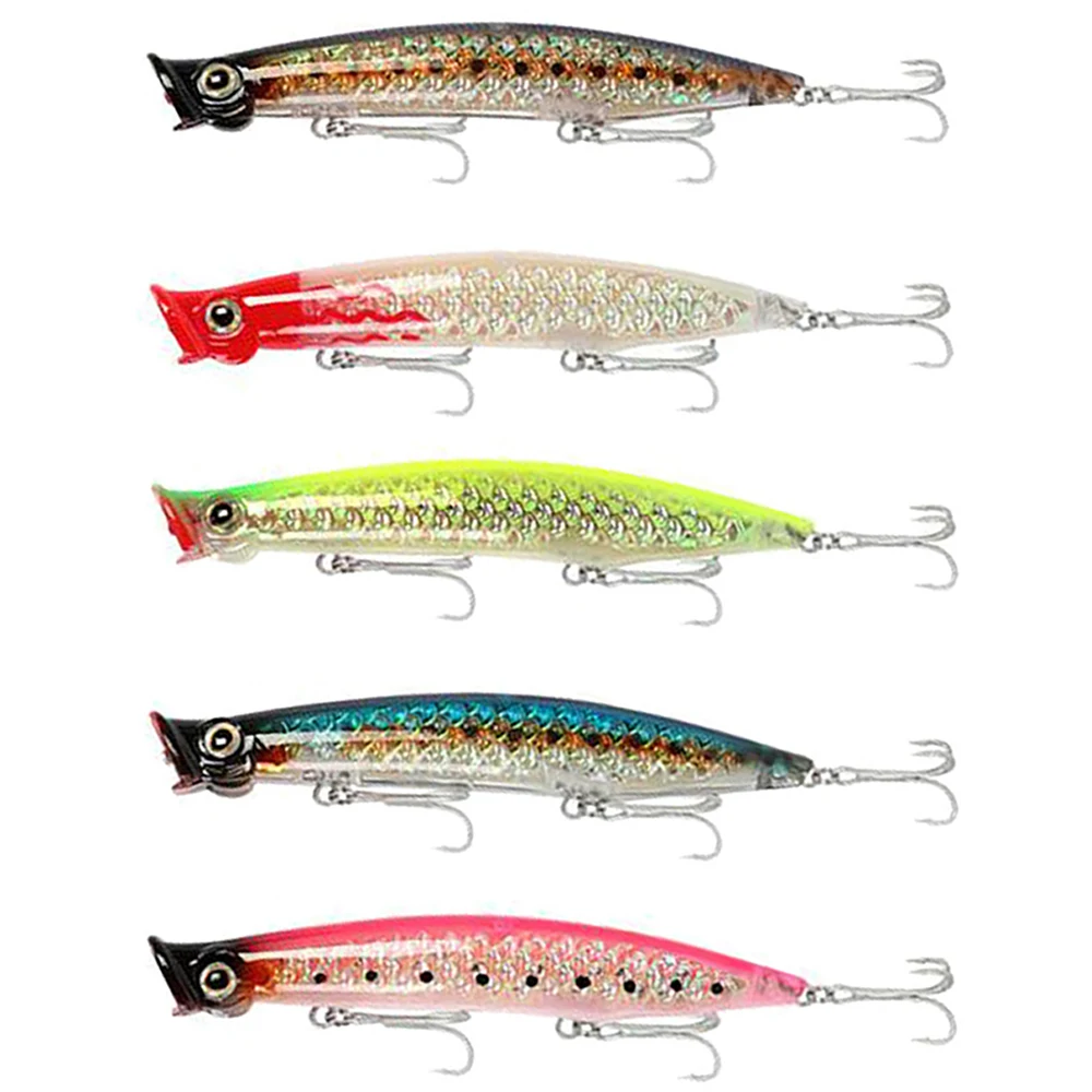 artificial-pesca-tackle-wobblers-hard-popper-lures-iscas-falsificadas-crankbaits-Agua-superior-11cm-135g-5pcs