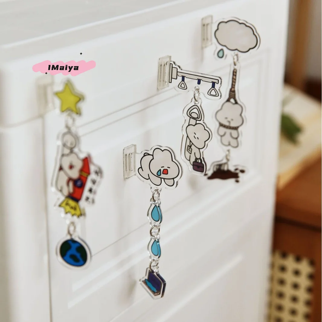 M-Cute Creative Worker Niu Ma Series Computer Side Decoration Acrylic Rocking Music Decorative Accessories