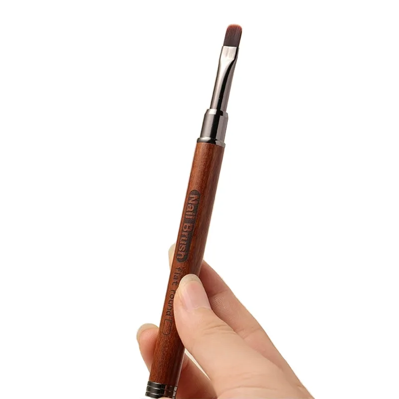 1/5PCS Nail Art Brush Triangular Drawing Painting Line Pen Liner Gradient Flat Round Metal French Manicure Tools