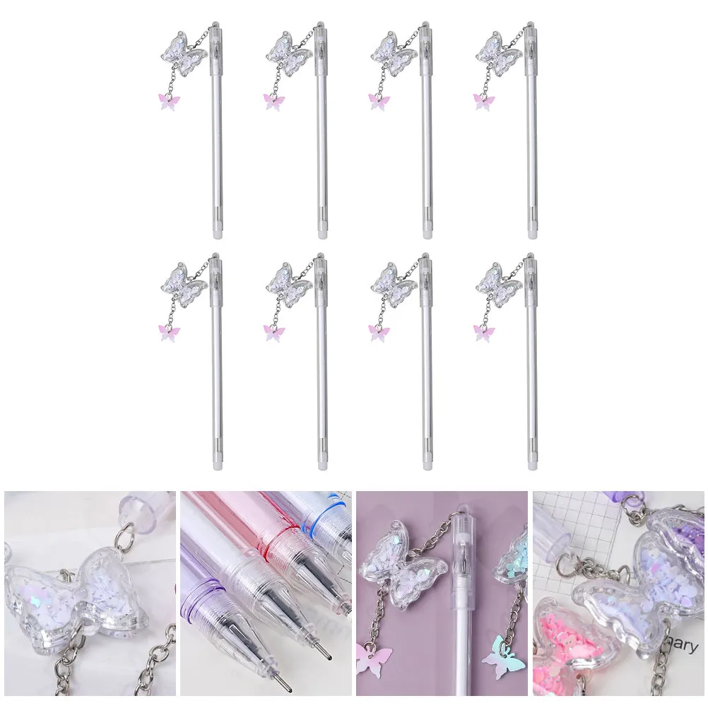 

Набор гелевых ручек с подвеской-бабочкой, экологичные, для плавного письма, для студентов, офиса, рисования и раскрашивания