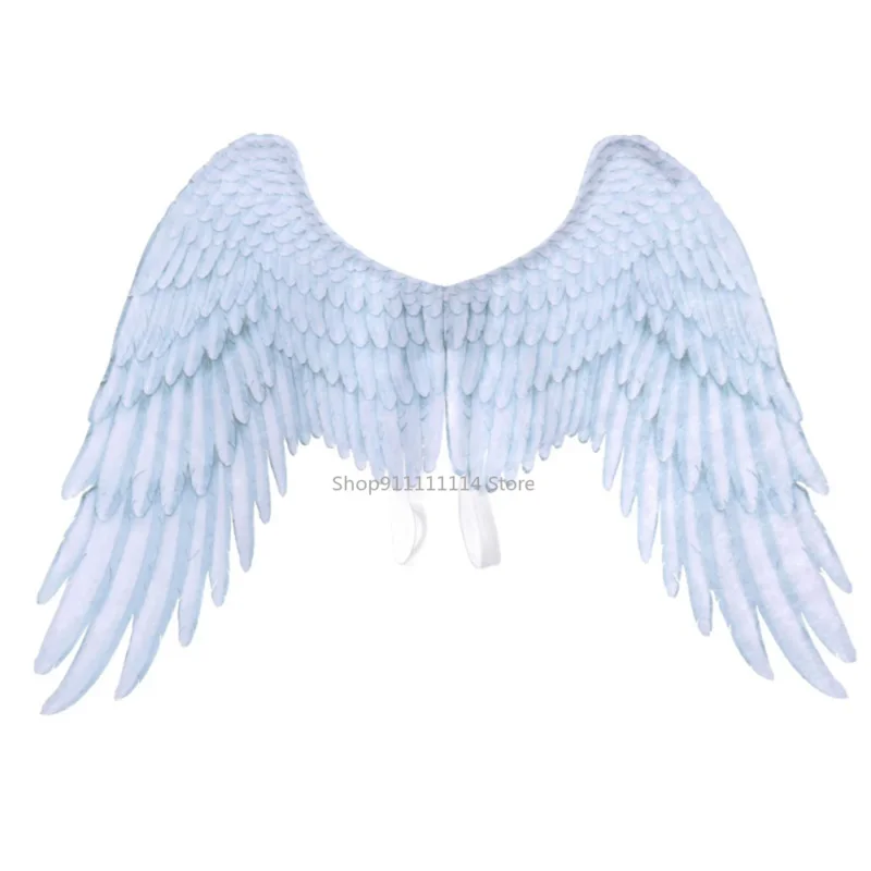 Angel Wings Devil Wings Cosplay Props Adult Costumes Black and White Wings Fabric 3D Theme Halloween Christmas Party Supplies MS