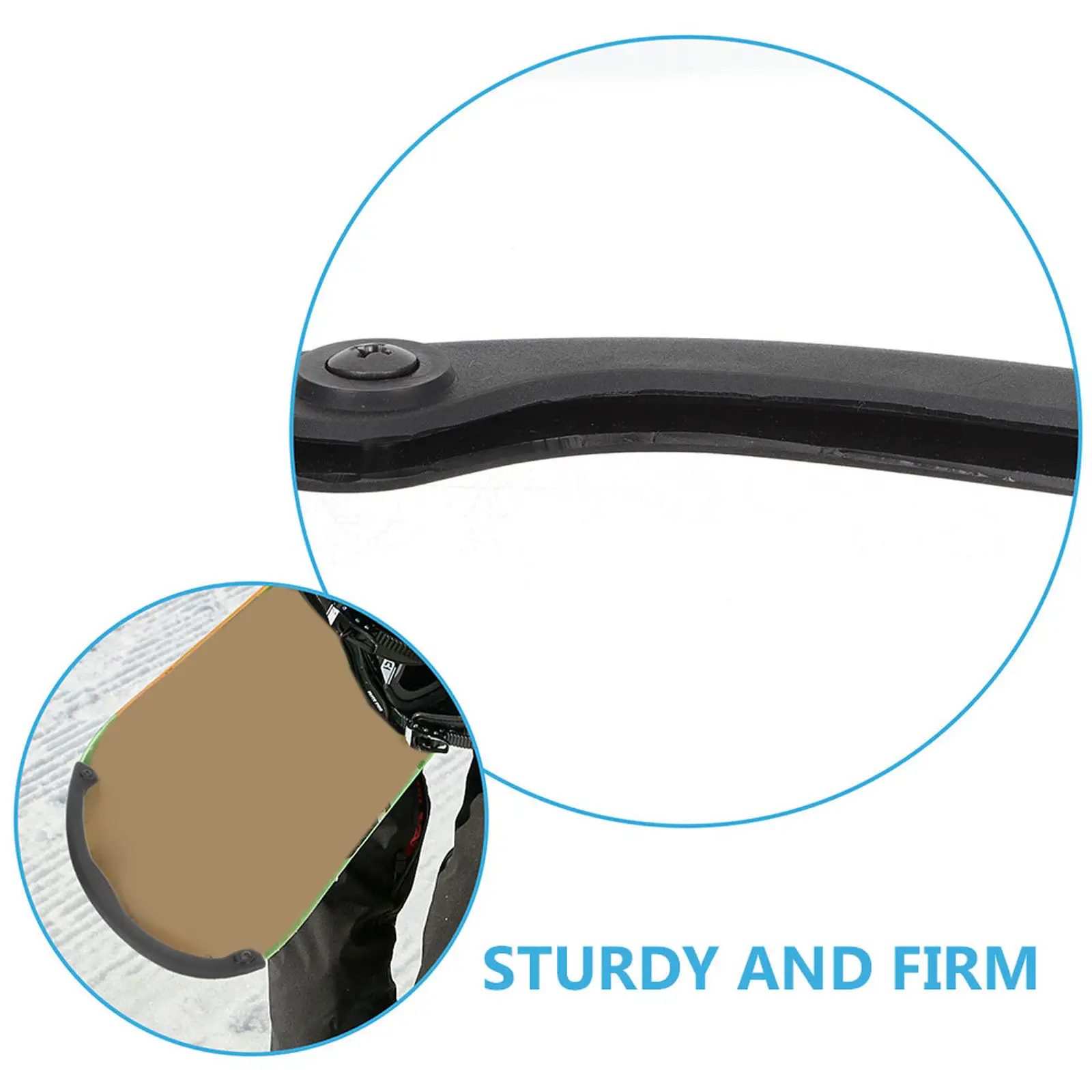 2Pcs Skateboard Rubber Bumpers Shock Absorbing Deck Edge Protectors Longlasting Deck Guard Covers Skateboard Snowboard Rail