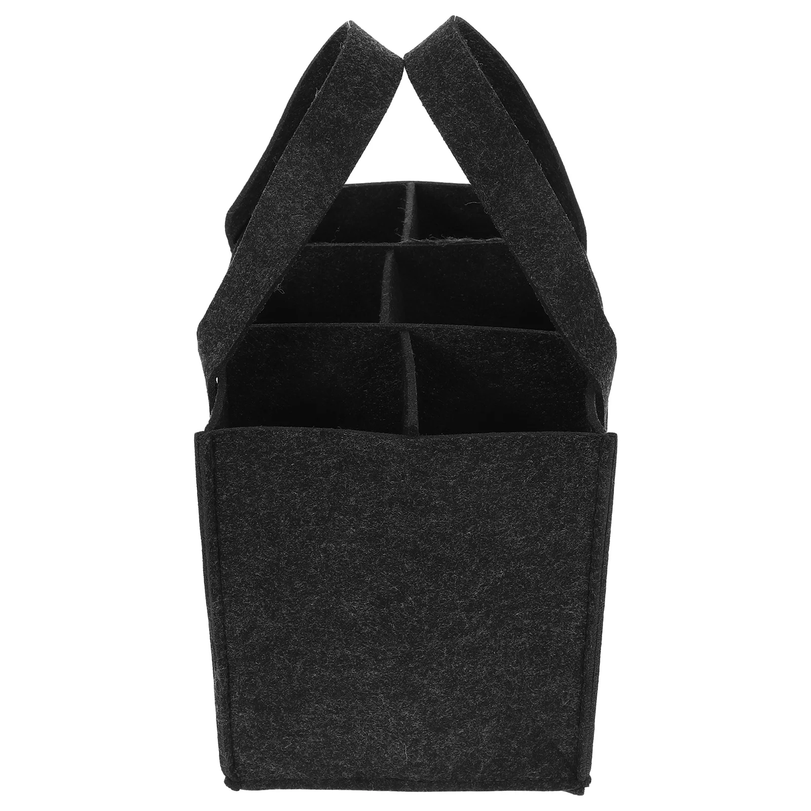 

6 Bottles Wine Bag Dark Gray Portable Tote Reusable Gift Decorative Storage Wine Bottle Tote Bag Party Travel Bottle Carrier