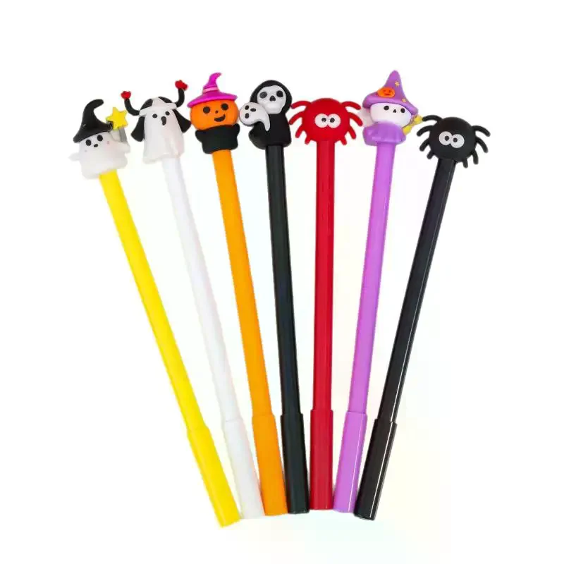 10 قطعة هالوين لطيف الكرتون اليقطين شبح الخفافيش الأسود قلم محايد اللون هدايا الطلاب جوائز الكتابة القرطاسية اللوازم المدرسية