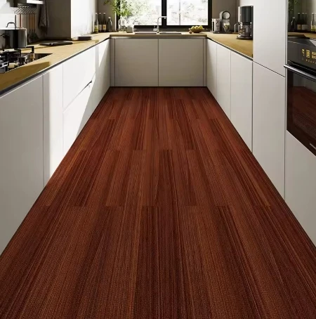 

Custom Link Kitchen Floor Mat Imitation Wood Grain PVC Leather Carpet Non-slip Oil-proof Easy To Clean Rug Can Be Freely