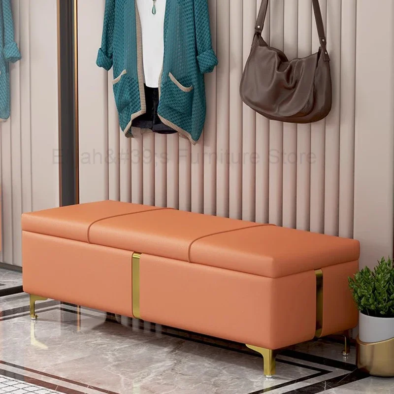 거실 북유럽 신발 벤치 스토리지 럭셔리 디자인 침실 신발 벤치 입구 Meubles De Chambre 가구 장식