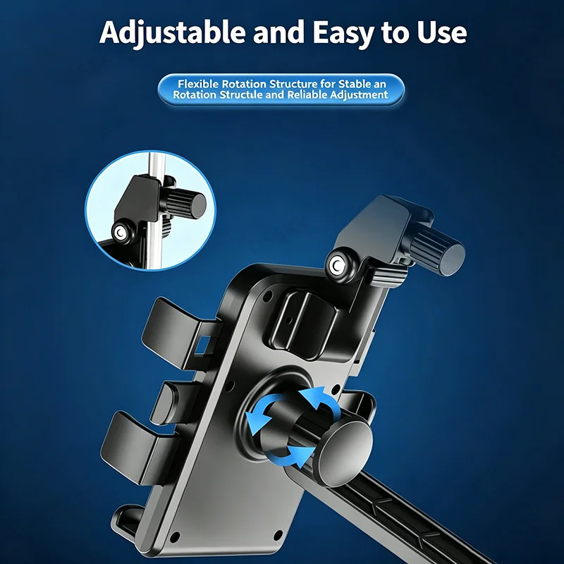 New Motorcycles Bicycles Phone Holder Free Rotation Navigation Bracket Riding Shockproof for IPhone Xiaomi Samsung with Umbrella view 6