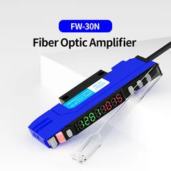 FW-30N M3 M4 M6 Dual Digital Display Fiber Optic Amplifier Fiber Optic Cable Fiber Optic Sensor Packaging Grating Automation