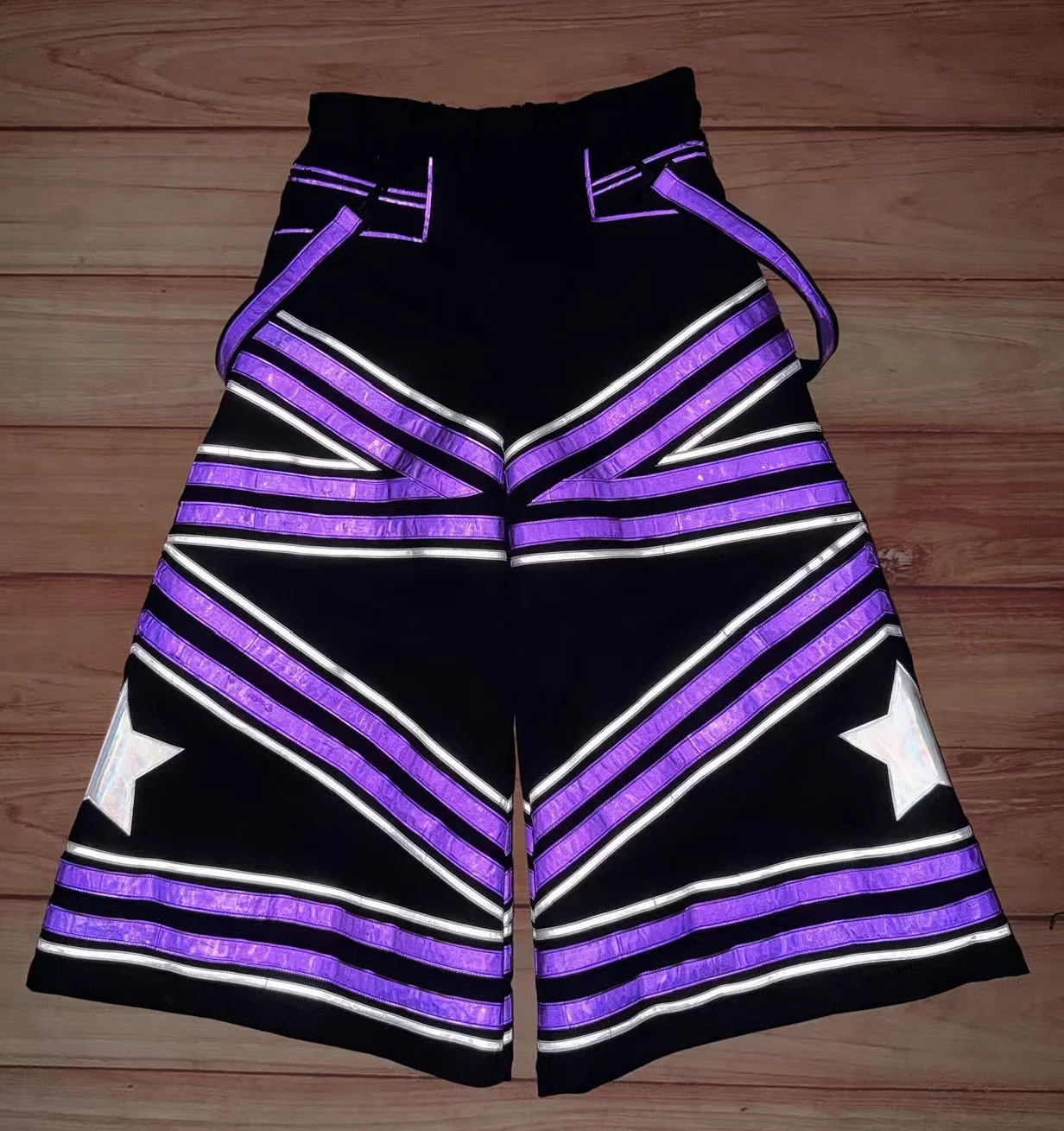 ФОТОТТПАННЫЕ штаны-фата, волнистые танцевальные стили, мельбурн, шуфли-качалки, стиль, термоволна, рейв-волна, рейв-экипировка, полосы c121