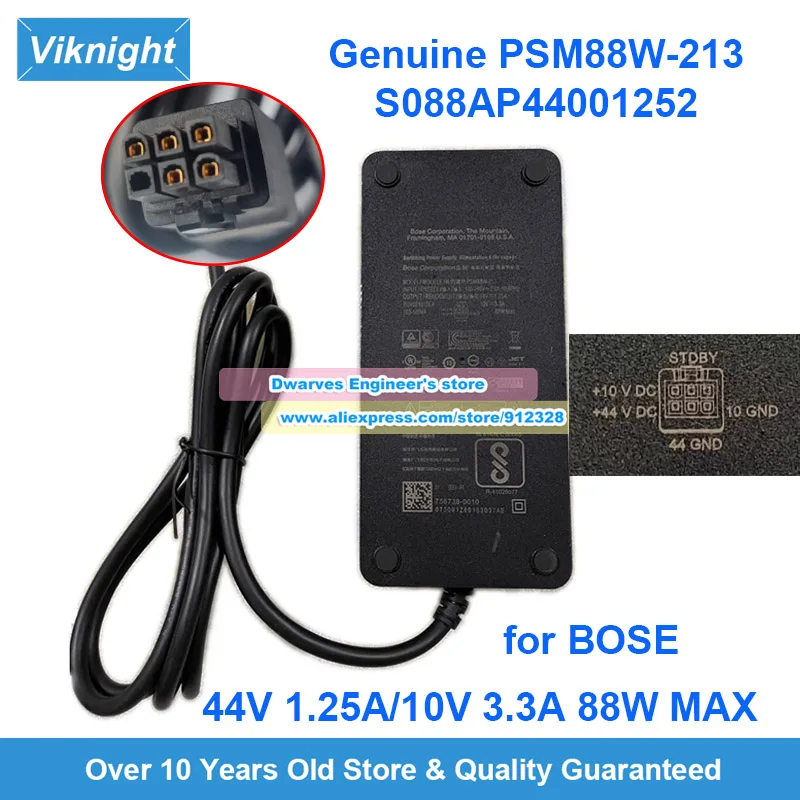 

Оригинальный адаптер переменного тока PSM88W-213 S088AP44001252 44 В 1,25 А 10 В 3,3 А для Bose Lifestyle 650 600 Блок питания Molex-6Pin