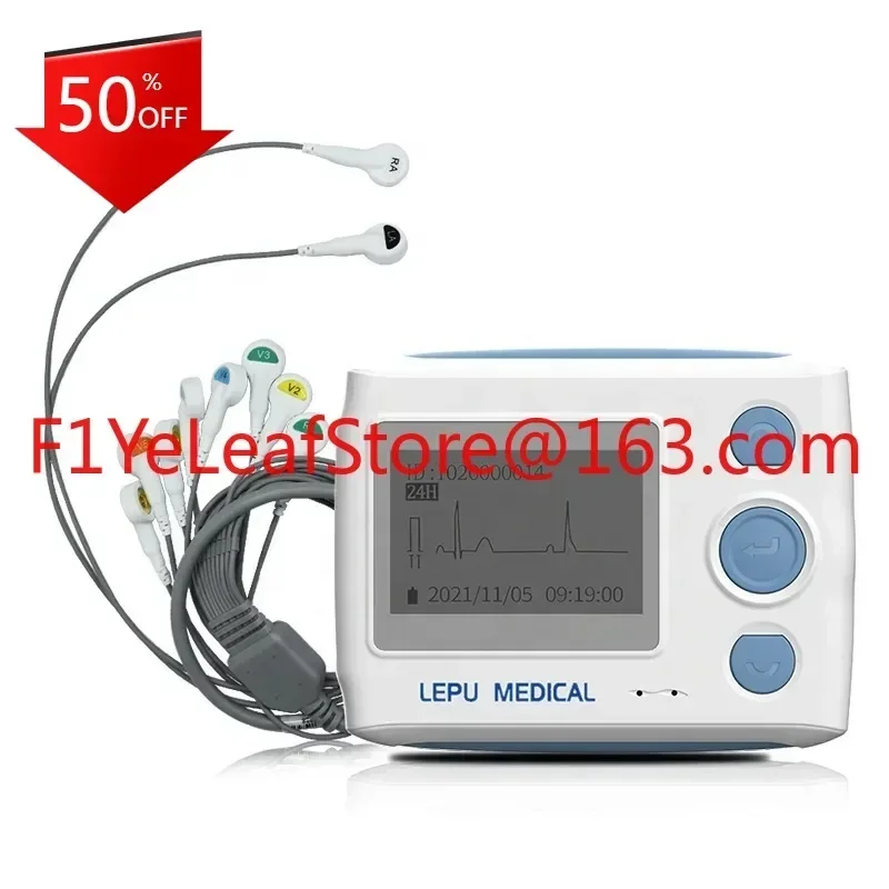 Heiße Verkäufe 12 Kanäle 24 Stunden EKG/EKG Holter Recorder Systeme Monitor mit professionellem Software-Analysator Medical Dynamic