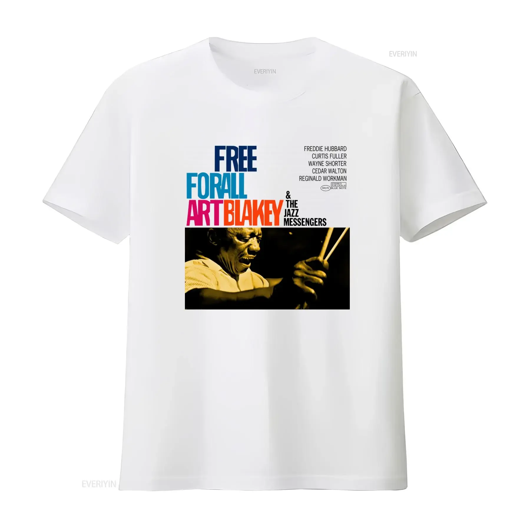 Art Blakey Jazz Messengers T Shirt Blue Note Records Free For All Musician Drummer Design vintage Washed Stretched Stylish