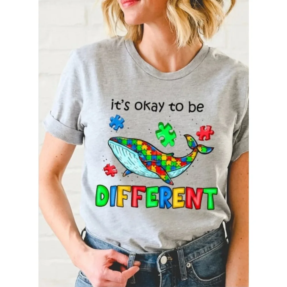 It's Ok To Be Different Shirt It's Ok To Be Different Autism Awareness Shirt Autism Awareness Tees Graphic Tops Women Clothing