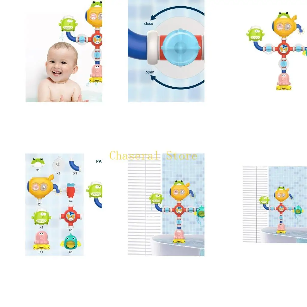

E7CE Cognitive Development Игрушка для детей с разноцветными по вращающейся душевой насадке для душа для купания ребенка и
