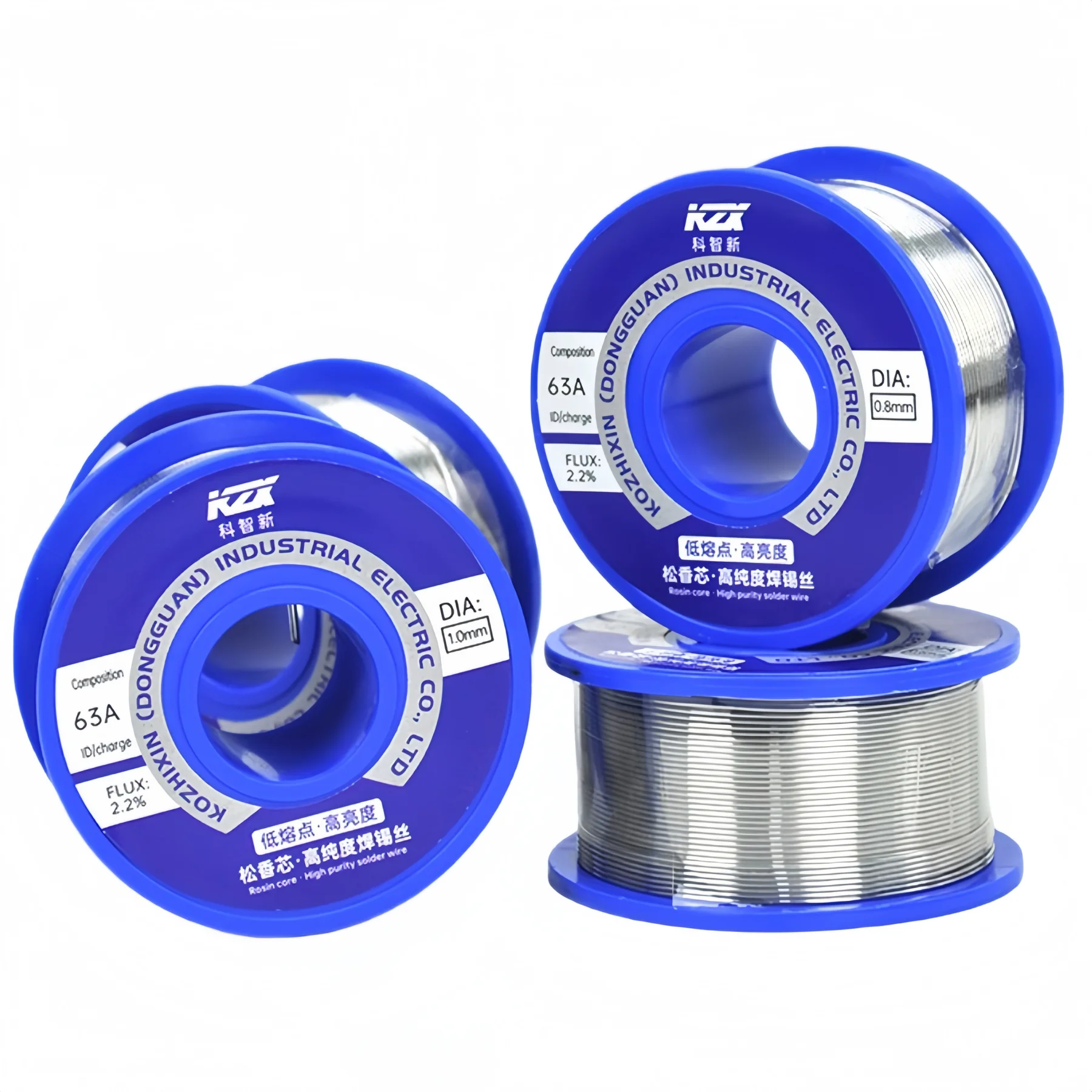 سلك لحام عالي النقاء 63A سلك قصدير ذو نقطة انصهار منخفضة سبيكة رصاص القصدير لإصلاح السطوع للاستخدام المنزلي