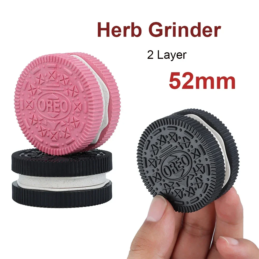 

Tobacco Grinder 2 Layers Herb Crusher Crank Spice Degradable Plastic Cookie Biscuit Crusher