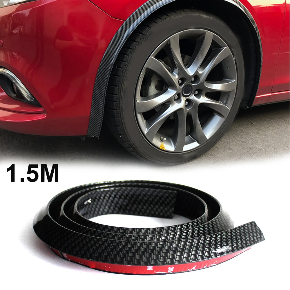 

1/2PCS Carbon Fiber Pattern Wheel Arch Tape Car Modification Decorative Strip Universal Mud Splash Guards Arch Wheel Eyebrow Lip