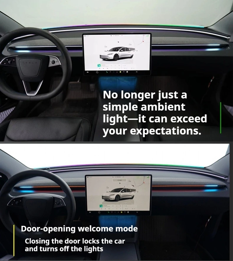 Suitable For Tesla Model Y3/YL/YS Dashboard Ambient Lights, USB in-car TESLA Ambient Lights view 4