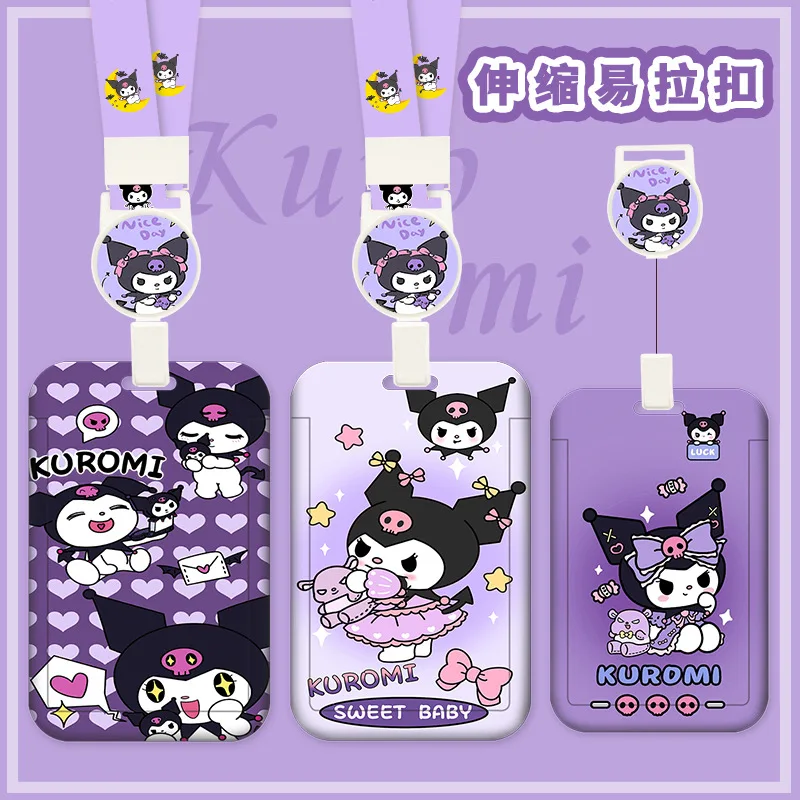 

sanrio Kuromi Card Holder Cartoon Student Campus Access Card Holder LD Card Holder Bus Card keychain Gift