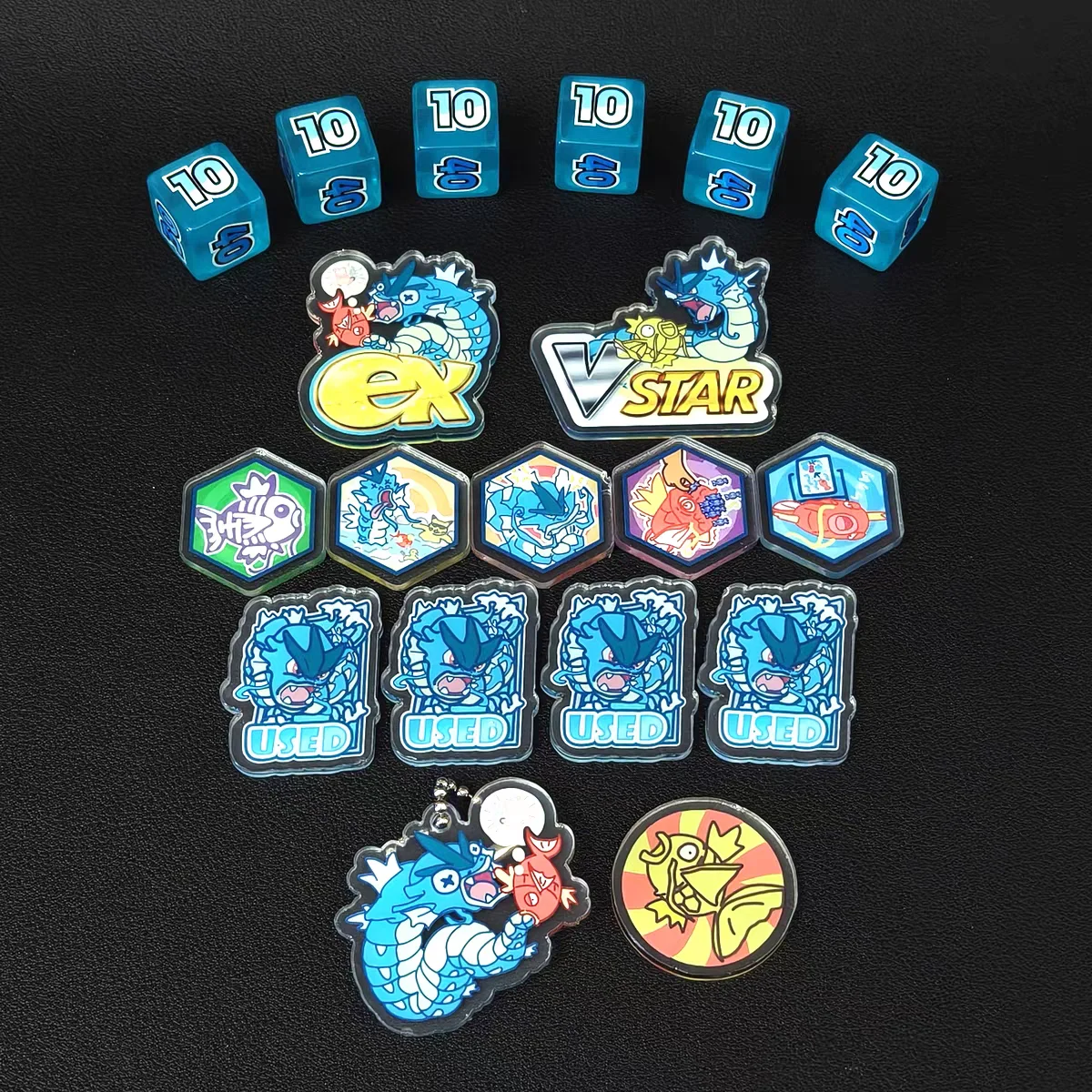 ptcg-ポケモンアニメキャラクターマッチスコアリングダメージカウンターダメージインジケーターギャラドスボラッドロールプレイングゲームアクリルギフト