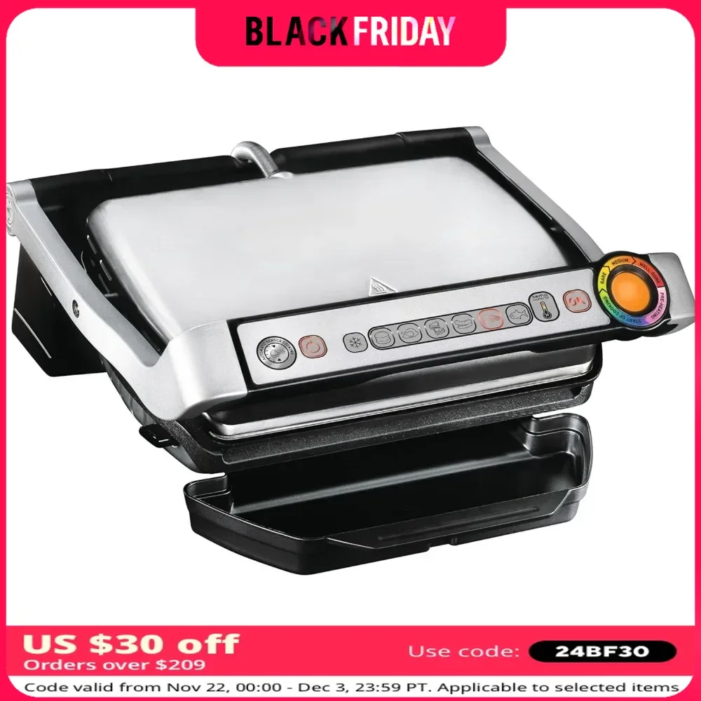 Electric Steak Grill,6 Automatic Cooking Modes, Intelligent Grilling Rare To Well-done, Nonstick Removable Plates Steak Grill