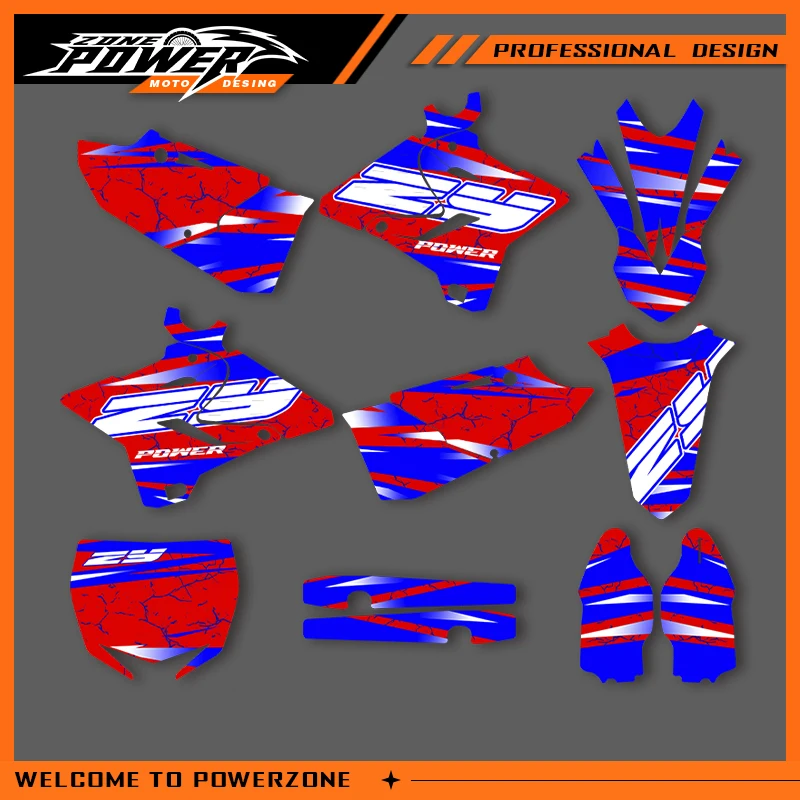 

Powerzone Graphics For YAMAHA YZ250 2015-2020 2021 YZ125 YZ 250 2016-2021 YZ250X Decals Stickers Motorcycle Background Custom 01