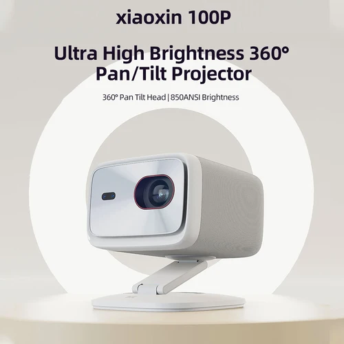 Imagen 2 del producto Proyector Original Lenovo Xiaoxin 100P 1140 ANSI enfoque automático Wifi6 cine en casa inteligente 360 PTZ compatible con proyector portátil 4K HD