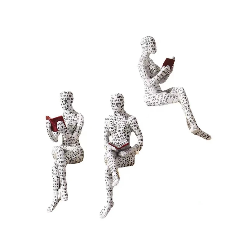 Reading Woman Figurine Pulp Woman Reading Bookshelf Decor Reading Woman Sculpture Ornament For Livingroom Bookshelf