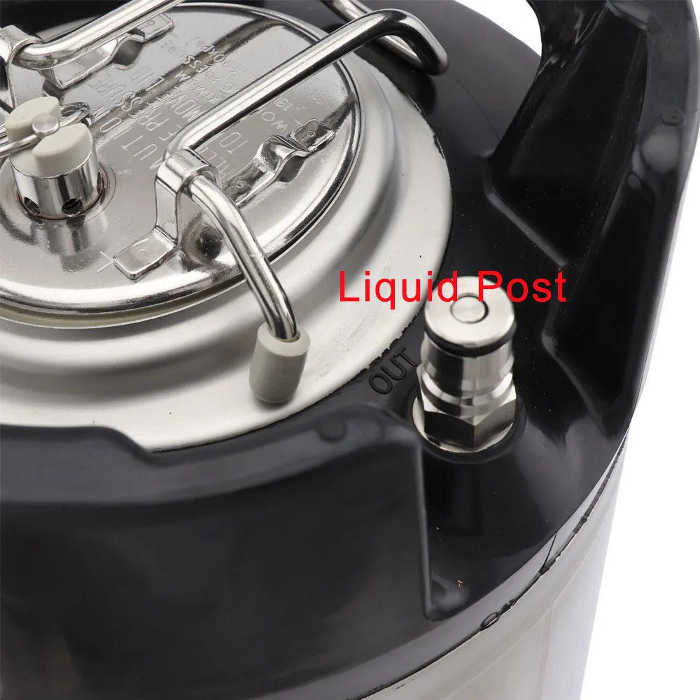 Cornelius Type Homebrew Soda Corny Keg Ball Lock Post & Poppet Female Thread Gas Liquid 19/32\