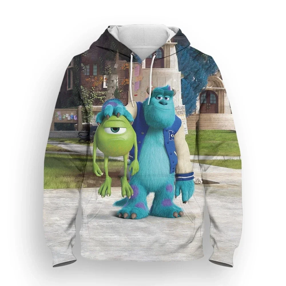 Mike Wazowski Boys and Girls Hoodies Monsters University Pullovers 3D Printed Pullovers 2025 Men's Hoodies New Men's Clothing