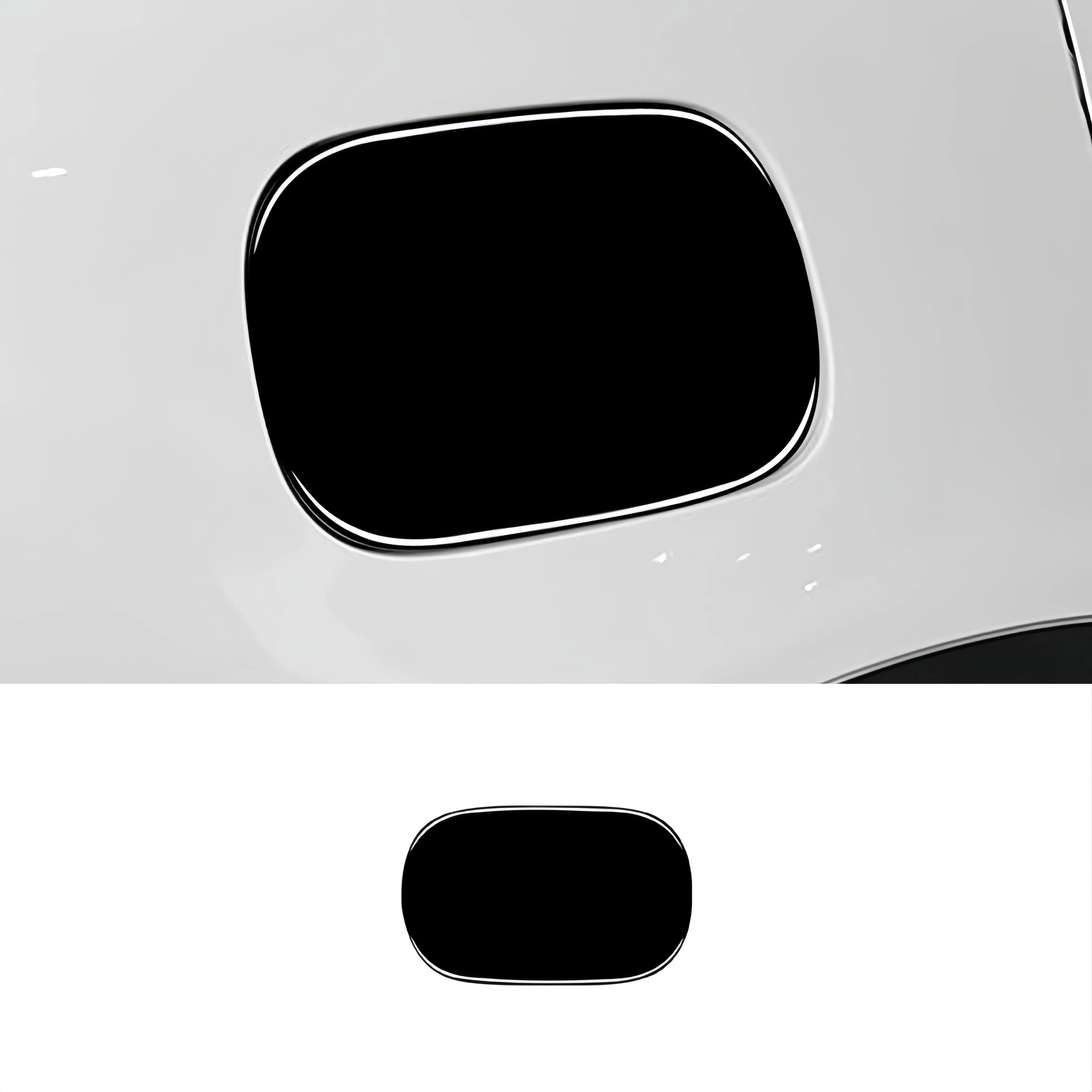 For Mercedes W205 Benz C Class GLC 2014-2020 Piano Black Exterior Car Fuel Tank Oil Cap Gas Cover Trim Sticker Auto Zubehör