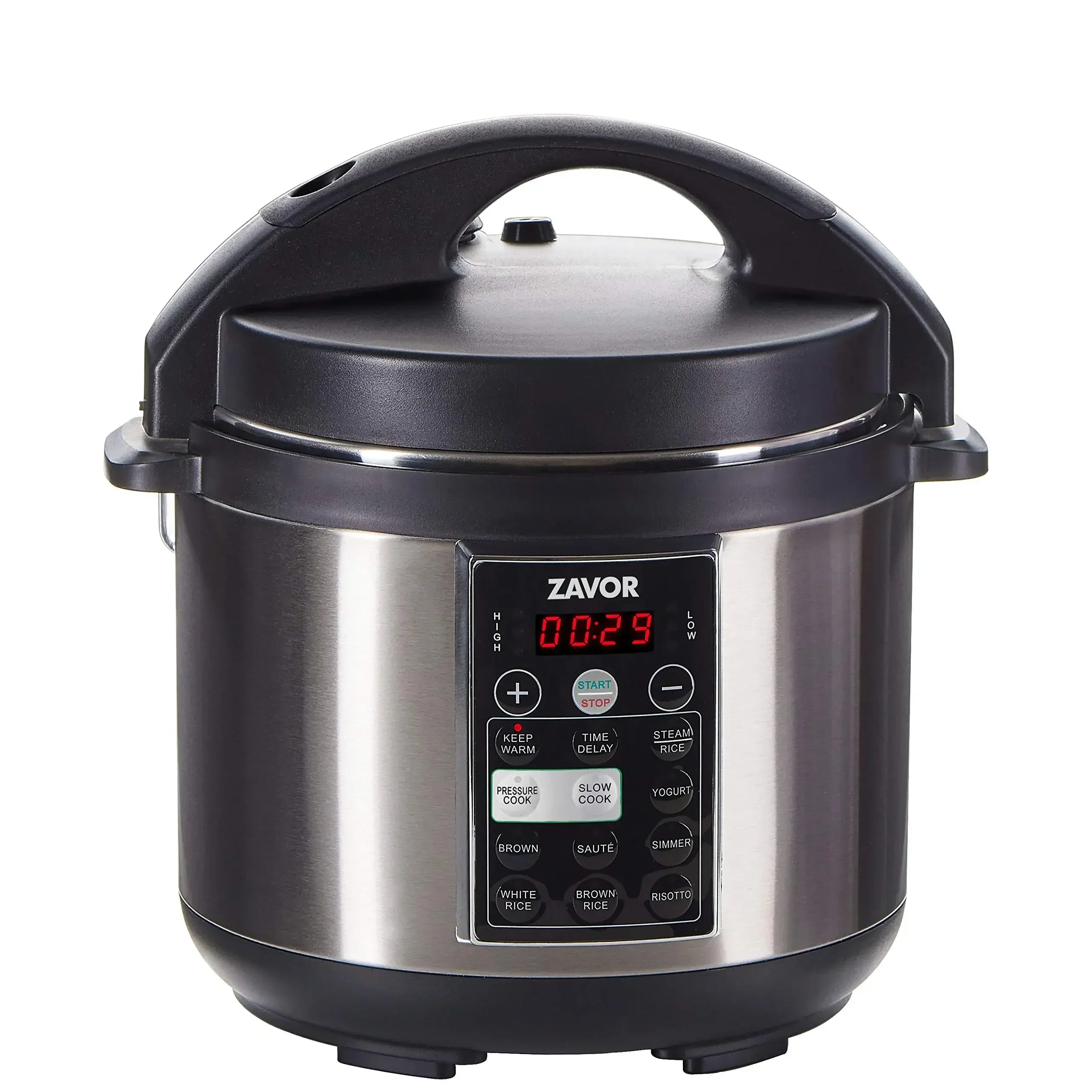 

Zavor LUX Multi-Cooker, 4 Quart Electric Pressure Cooker, Slow Cooker, Rice Cooker, Yogurt Maker and more - Stainless Steel (ZSE