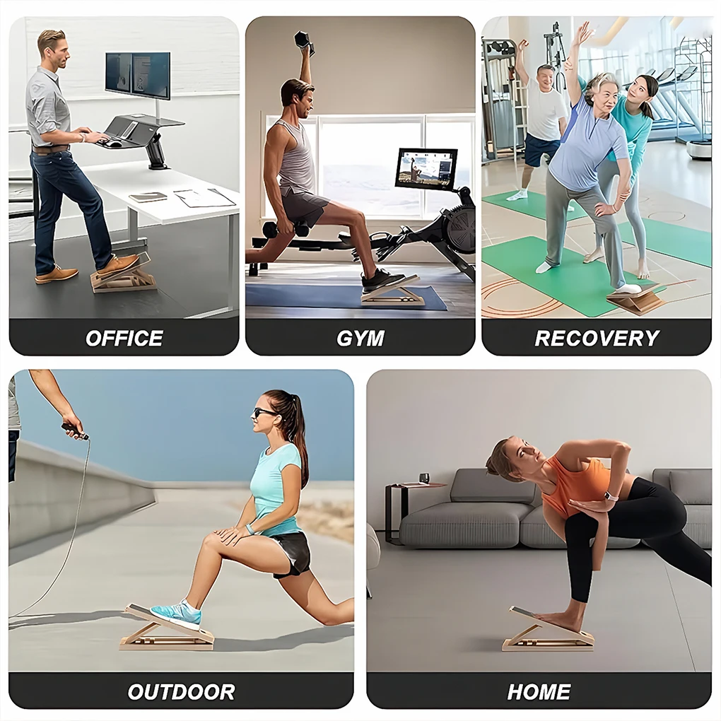 Wooden Slant Board For Calf Stretching Simple Installation Built To Last Compact And Elegant Pilates Board For Home 40*30*4.5