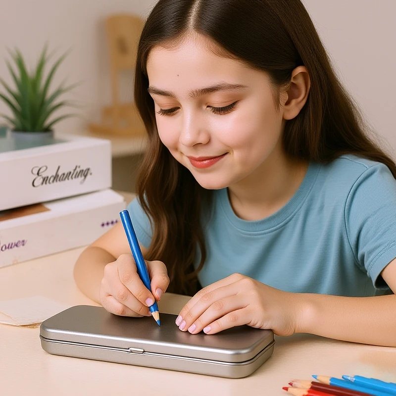 Metal Pen Box Iron …