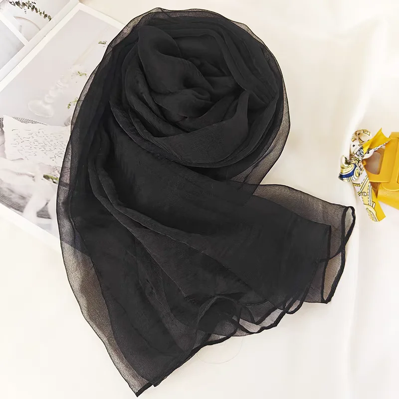 BYSIFA|Spring Khaki 100% Silk Scarf Shawl Elegant Long  Scarves Shawls Spring Fall Brand Accessories Head Scarf Cape 170*100