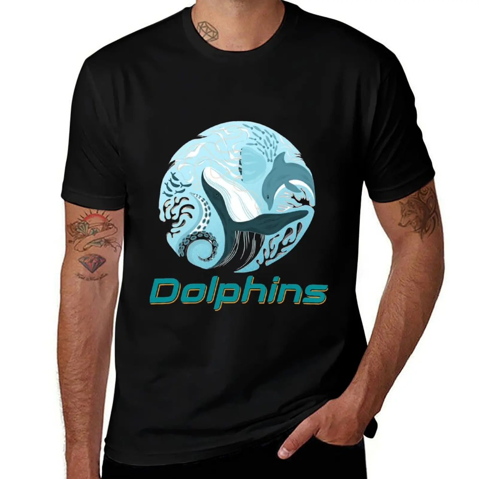 winter the dolphin T-Shirt Labor Work Casual T-Shirt