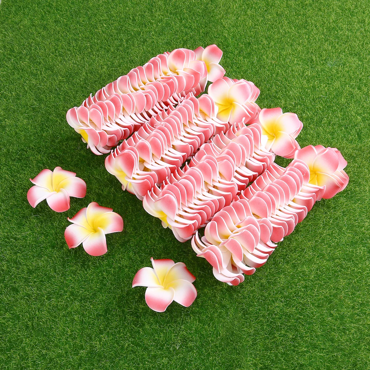

100pcs 6Cm Foam Plumeria Flower Red Artificial Wedding Decoration Craft For Hair Clip Beads Pendant Party Home Decor