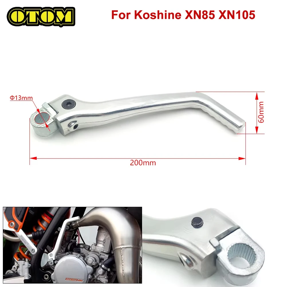 85cc 105cc Motorcycle Kick Starter Start Lever Kickstarter Shaft Kick Lever Kicker Pedal For Koshine XN85 XN105 2 Stroke Engine