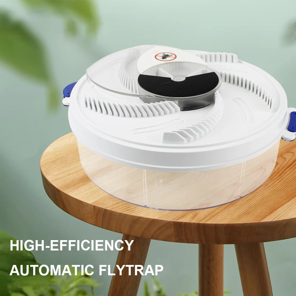 Automatic Fly Control Repeller 1200mAh Rotating Fly Catcher High Efficiency Mosquito Repellent Home Kitchen Flytrap