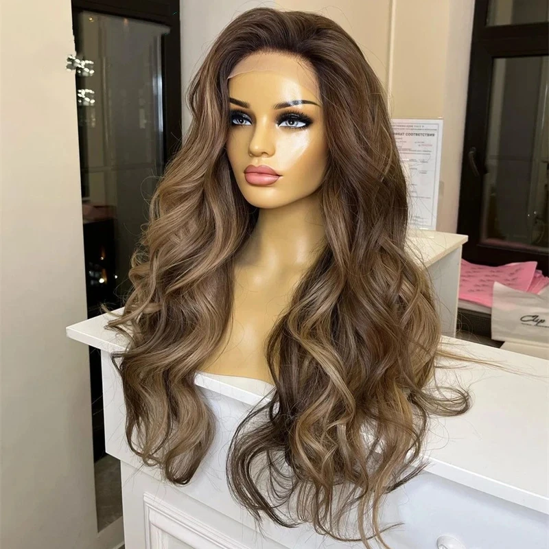 

Highlight Ash Blonde Loose Wave 13x4 Lace Front Brazilian Human Hair Wig Transparent Ombre Grey Colored Frontal Wigs For Women