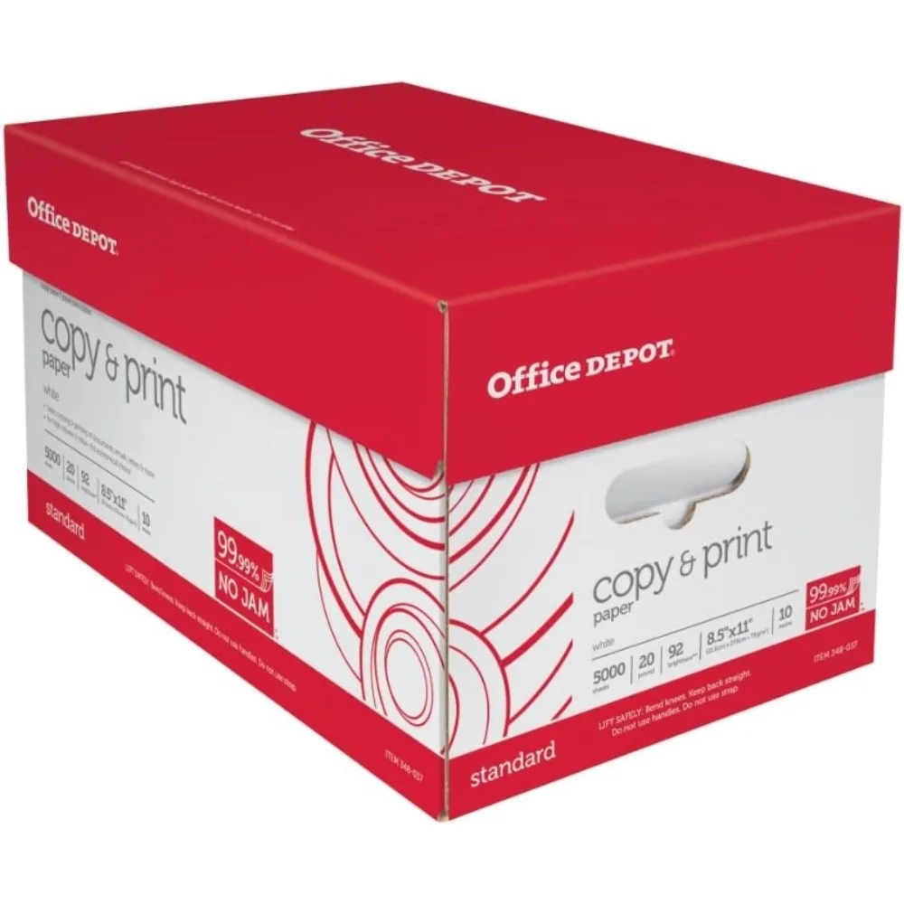 

Copy Print Paper, 8 1/2in. x 11in., 20 Lb, 500 Sheets Per Ream, Case Of 10 Reams, 1