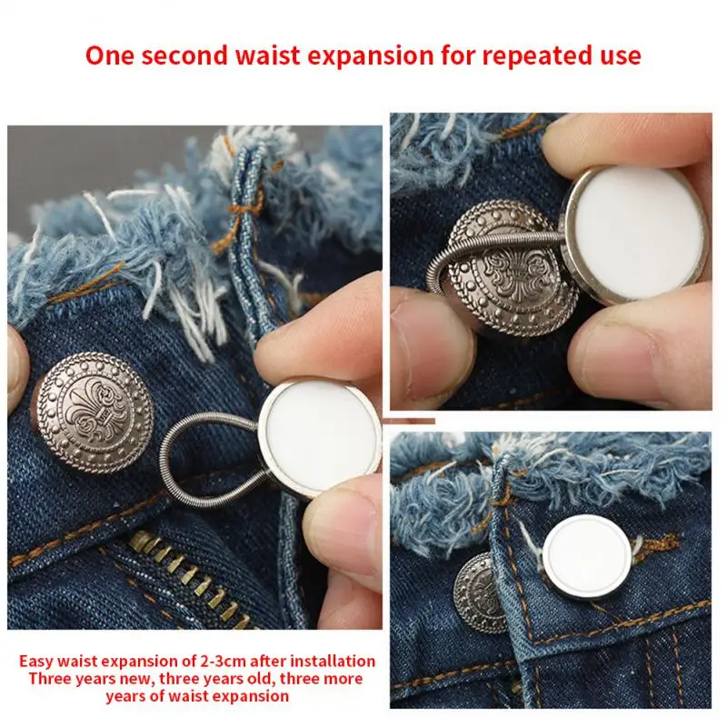 2/3/4PCS 10mm Convenient Secure Stylish Best-selling Fashionable Top-rated Shirt Cuff Extender Fashion Elastic Extension Button