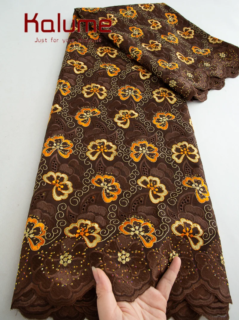 ผ้าลูกไม้ Kalume Lace 2025 คุณภาพสูง ผ้าลูกไม้ฝ้ายแอฟริกันในสวิตเซอร์แลนด์ ผ้าลูกไม้สวิสไนจีเรีย วัสดุสำหรับตัดเย็บชุดผู้หญิง
