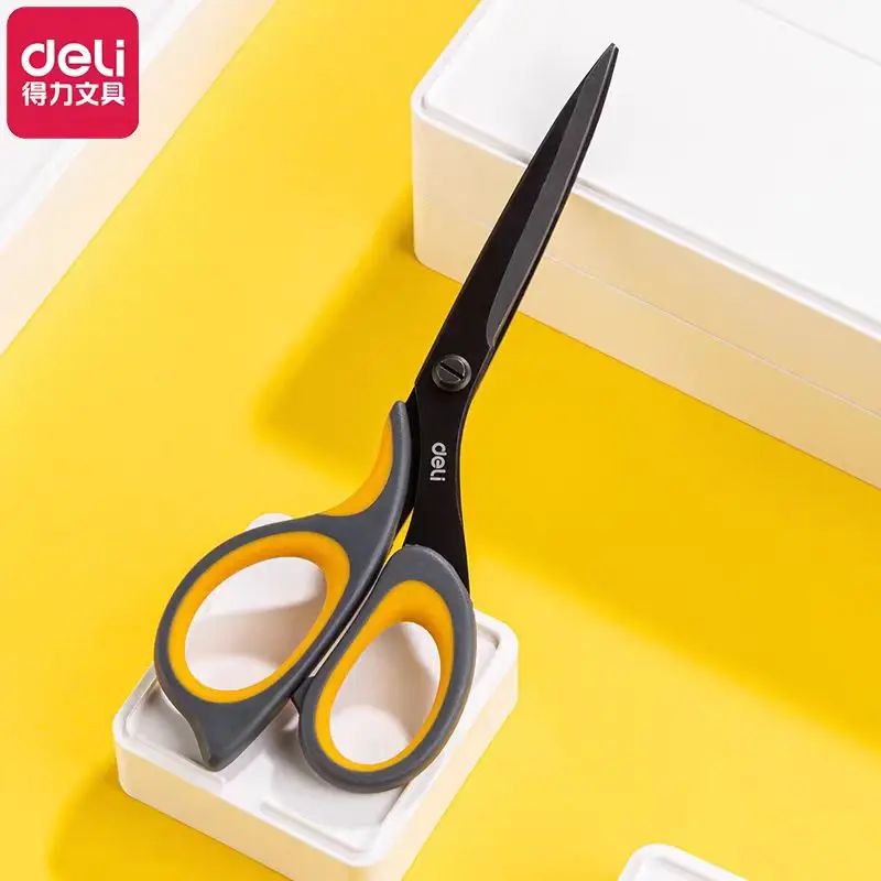 DELI Soft Handle Scissors for Office & Home Use - Durable Sharp Handcraft Scissors for Crafting & Office Supplies