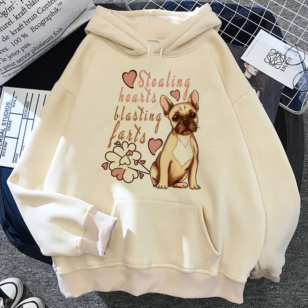 

Bulldog hoodie pattern patterned anime sweater printed design teen tracksuits pattern comic modern style casual wear