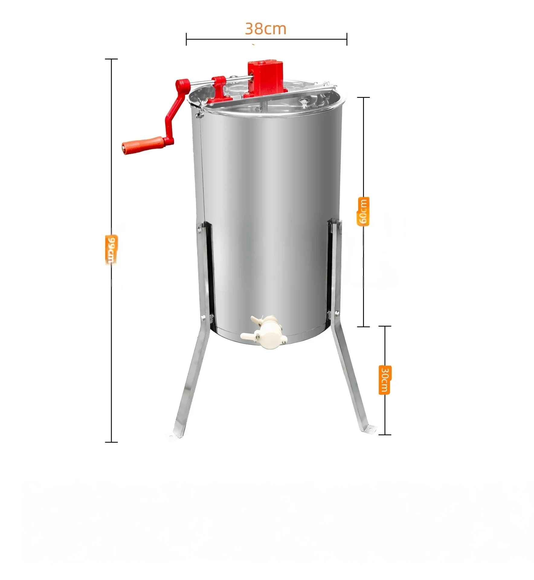 3 frames stainless steel manual honey shaker with stand honey separator sugar beater beekeeping tools