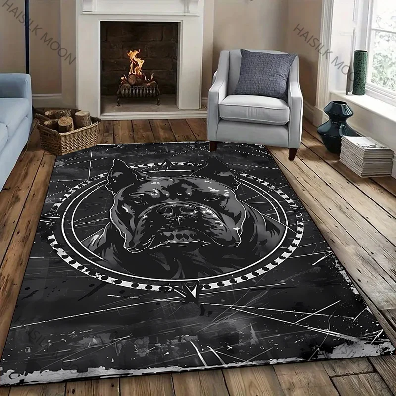 ¡Nuevo a la alfombra estampada American Bully APBT Pitbull Dog! Aislamiento acústico antideslizante, alfombra para puerta de entrada de dormitorio y sala de estar, alfombra para sofá