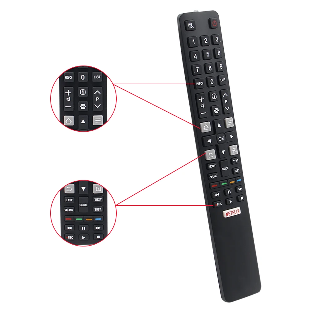 NEW Replacement RC802N YA12 Remote Control Smart TV for TCL 4K UHD LCD /LED Smart TV U43P6046/U55C7006/U49P6046/U65P6046